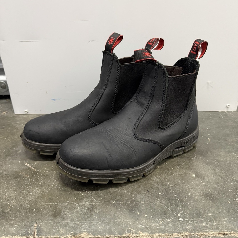 Redback Bobcat UBBK Soft Toe Boots Black Oil Kip - US Size 9.5 Men Black Leather